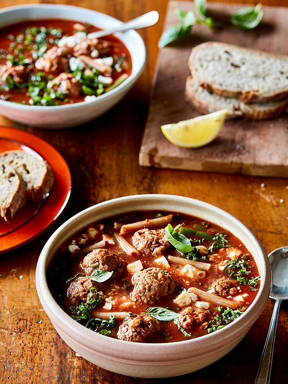 Meatball, bean and pasta soup recipe | Australian Beef - Recipes ...