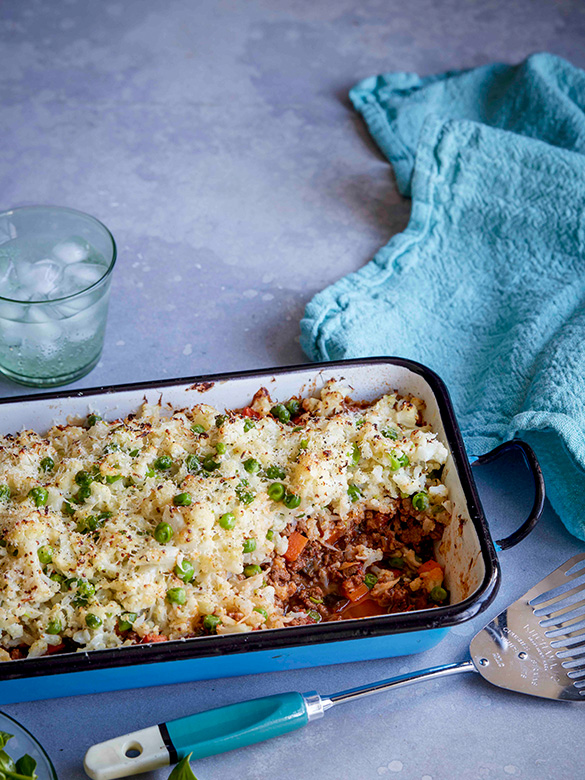 Beef cottage pie with cauliflower and pea topping | Australian Beef ...