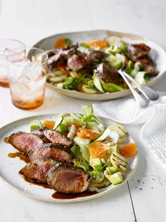 Peruvian-Style Flank Steak with Summer Salad recipe | Australian Beef ...